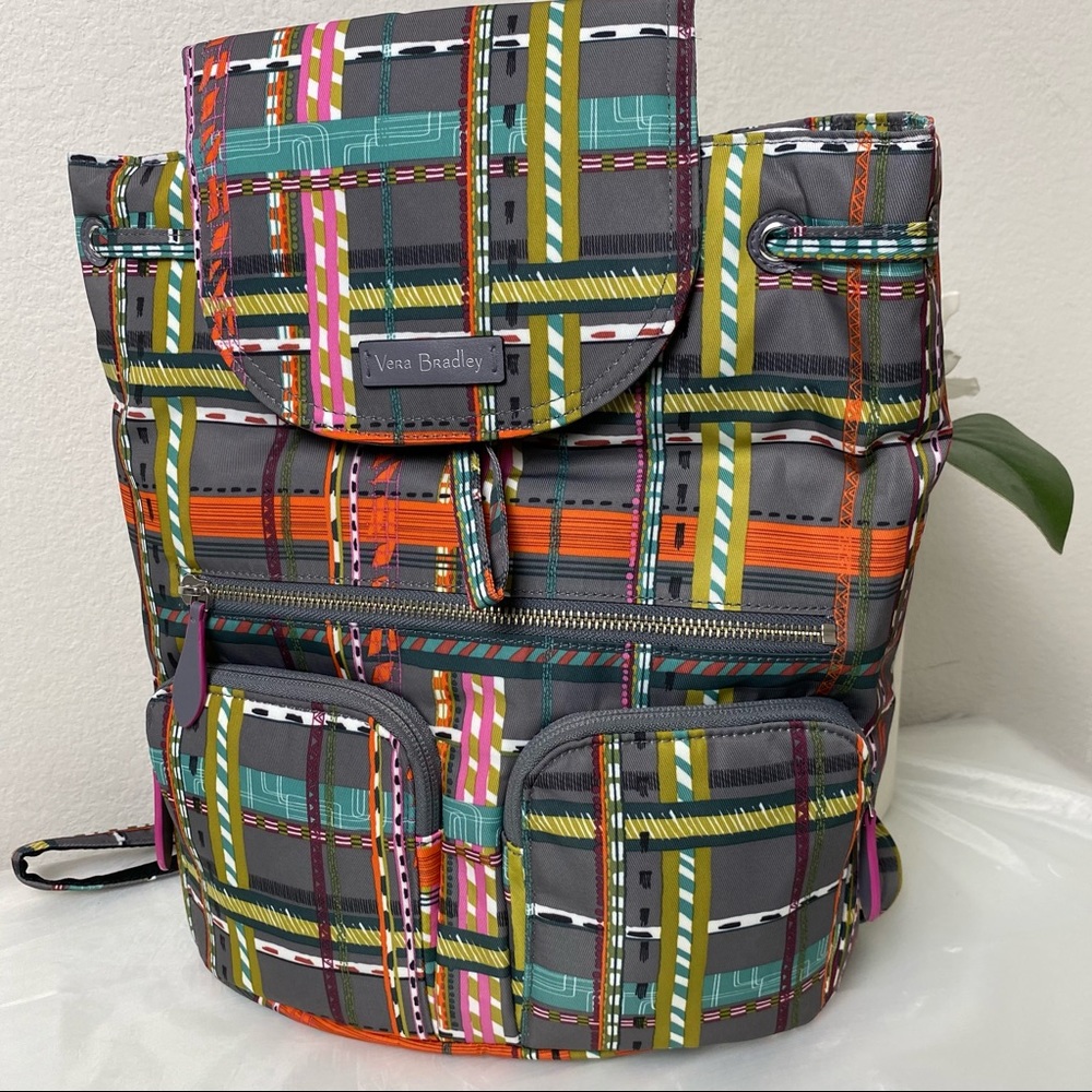 Vera Bradley City Plaid Midtown Cargo Backpack